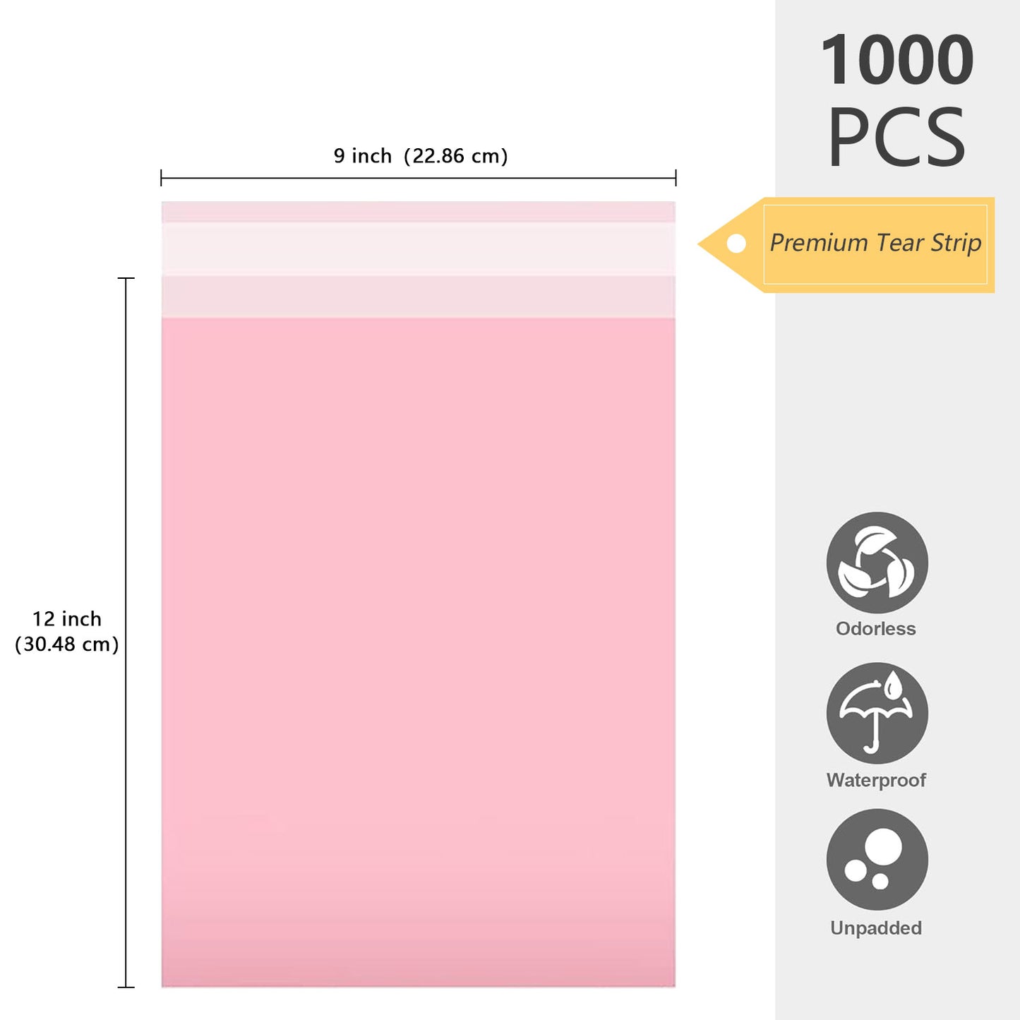 Tear-Proof Poly Mailer 1000 Pcs