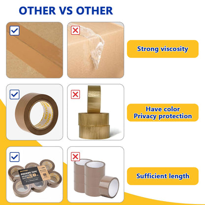 2" Packing Tape Lite Brown