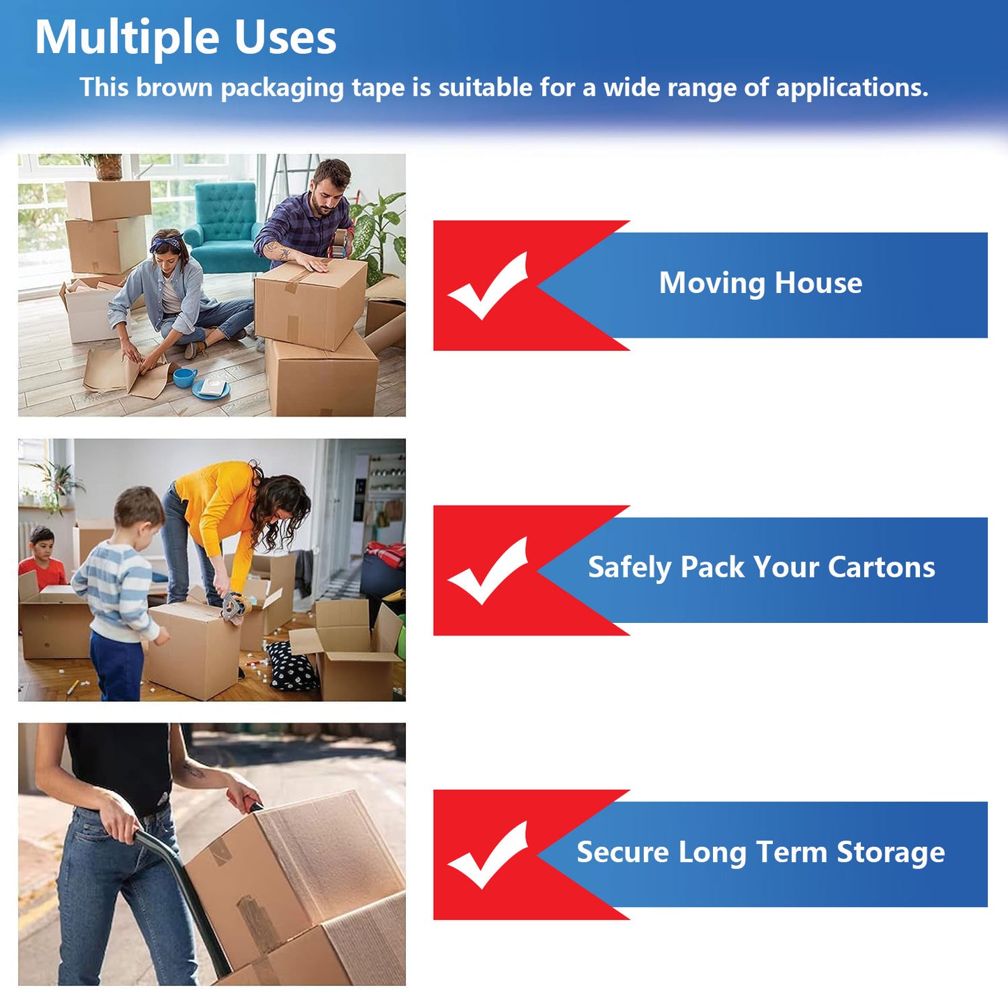 3" Packing Tape Lite Brown