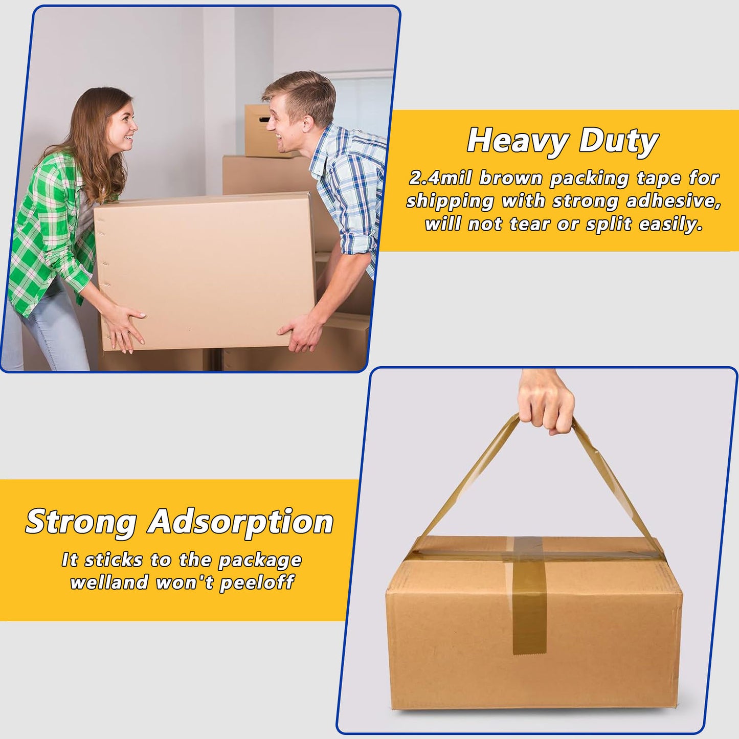 2" Packing Tape Lite Brown