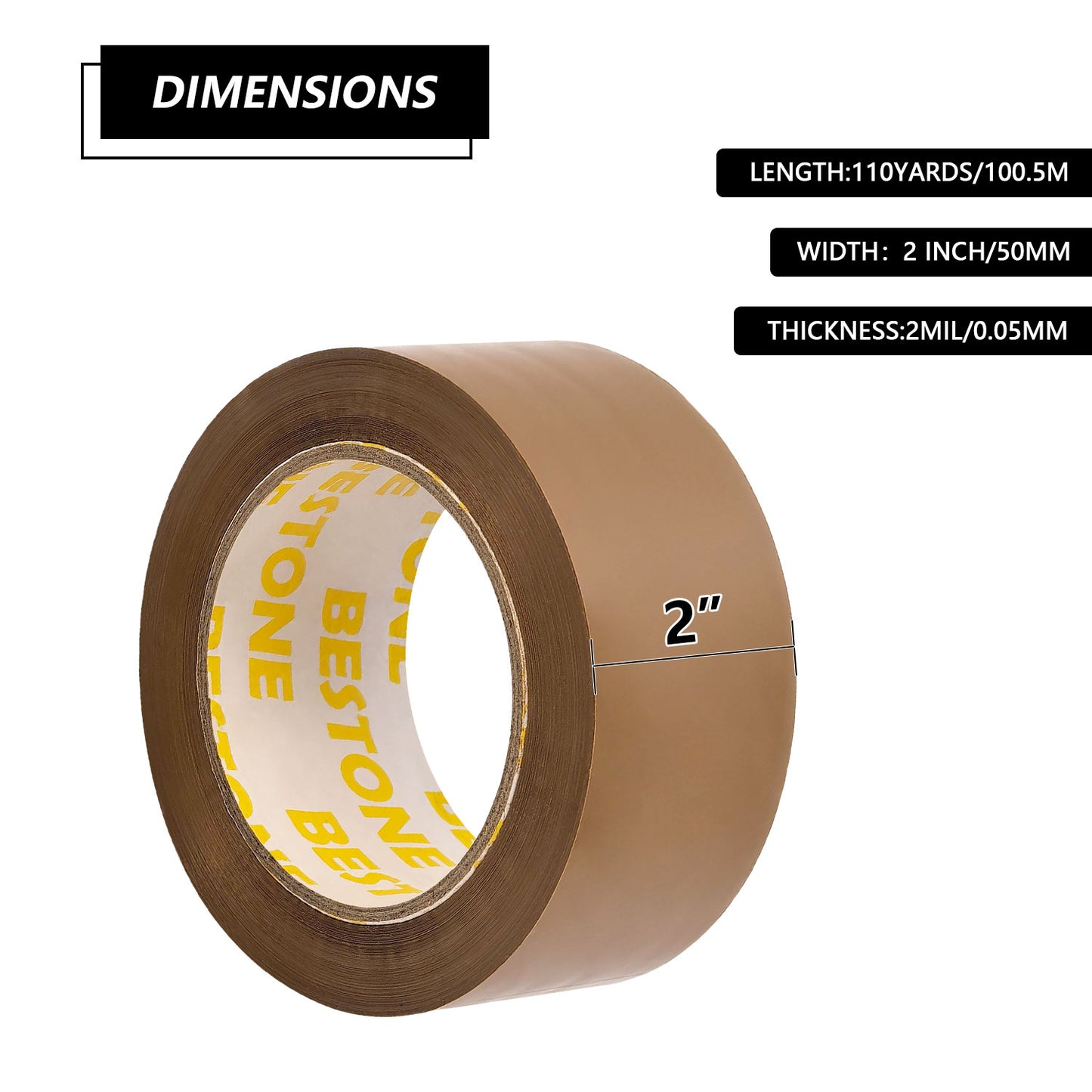 3 Brown Tape-6pcs-110 yards