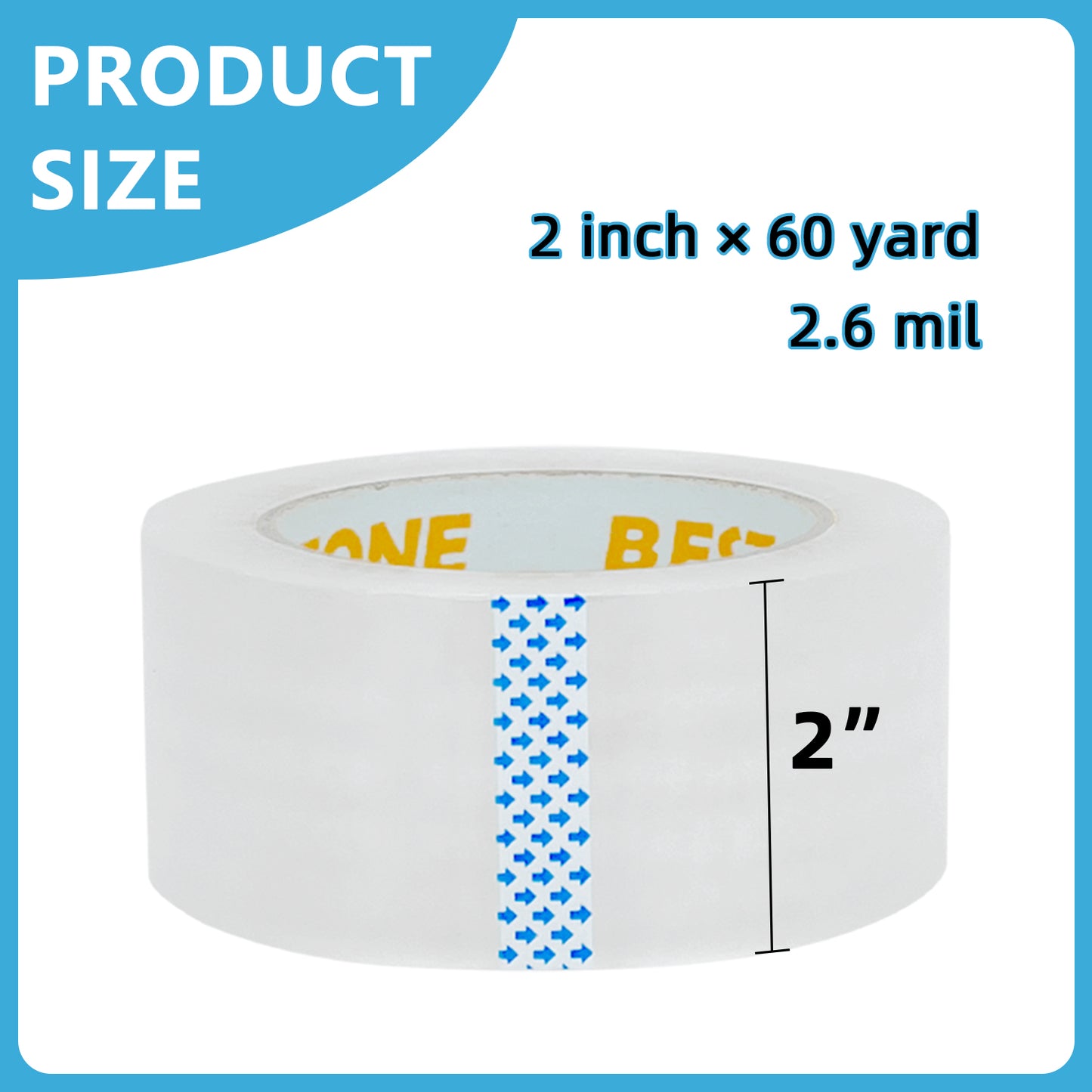 2" Packing Tape Lite Clear