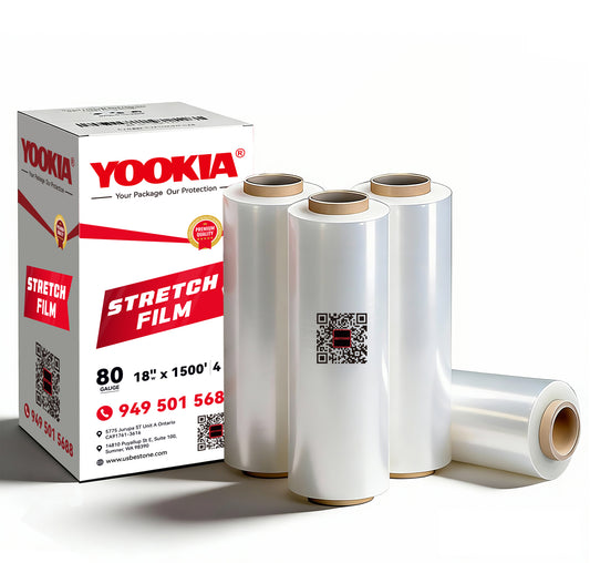 80GA x 18" x 1500' Heavy Duty Hand Stretch Film