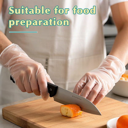 Disposable Vinyl Gloves, Latex-Free, Powder Free, Clear Plastic Gloves, for Cleaning, Cooking, Food Prep